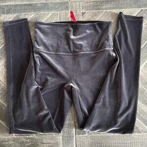 SPANX Charcoal Velvet Leggings - Size L